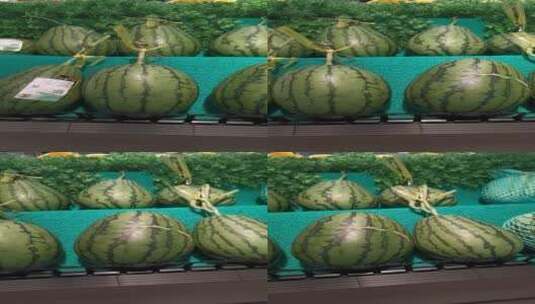 超市里售卖的西瓜高清在线视频素材下载