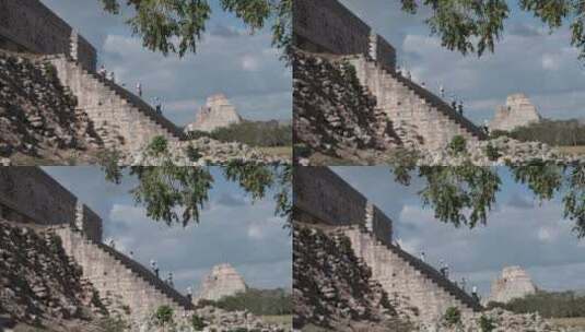 墨西哥奇琴伊察玛雅金字塔风景名胜地拍高清在线视频素材下载