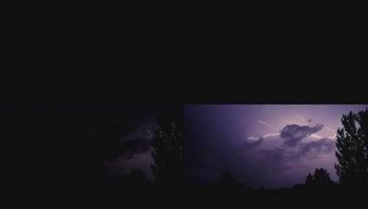 夜空中的闪电高清在线视频素材下载