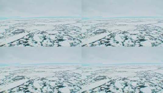 航拍结冰的海面高清在线视频素材下载