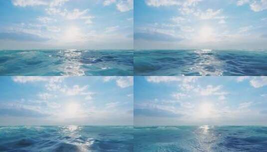 蓝色海洋动画高清在线视频素材下载
