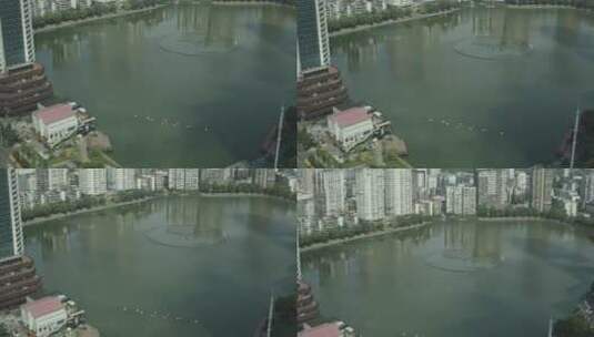 上海城市公园湖泊高清在线视频素材下载