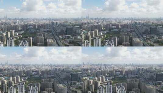 上海市静安区全景4K航拍原素材高清在线视频素材下载