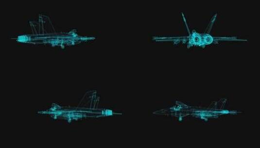 飞机 模型 三维 科技 线性高清在线视频素材下载