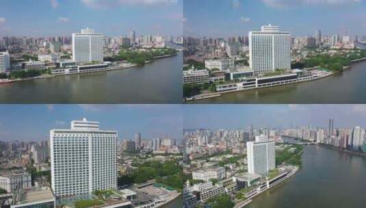 广州白天鹅宾馆高清在线视频素材下载
