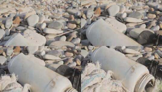 海滩上的污染高清在线视频素材下载