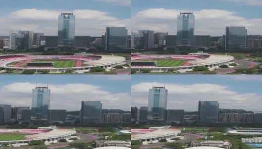 广州天河中心航拍高清在线视频素材下载