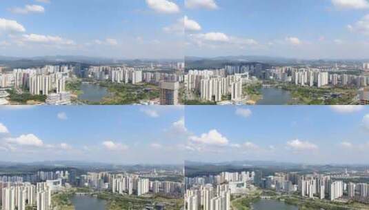 广州黄埔的城市环境航拍高清在线视频素材下载