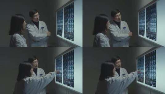 4K医生看CT结果诊断视频高清在线视频素材下载