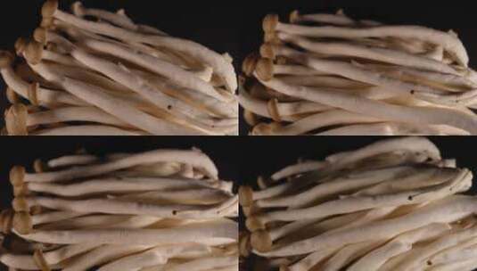 海鲜菇白玉菇蟹味菇高清在线视频素材下载
