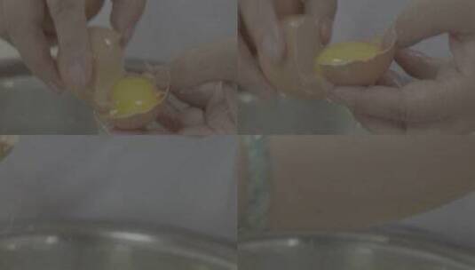 面点师制作蛋挞手工分离蛋清蛋黄LOG高清在线视频素材下载
