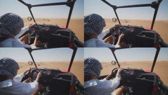 开沙漠车的女人高清在线视频素材下载