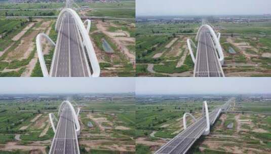 太原潇河大桥高清在线视频素材下载