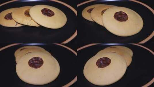 网红红糖肚脐饼零食糕点点心高清在线视频素材下载