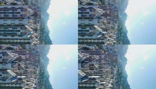 城市风景航拍，一副最美画卷的城市高清在线视频素材下载