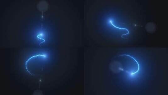 4k蓝色发光粒子拖尾舞动动画素材 (10)高清在线视频素材下载