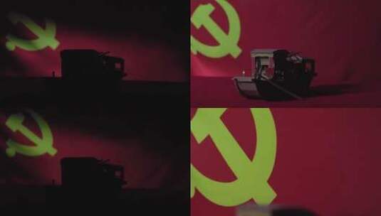 南湖红船红色党政 中共一大纪念 4K高清在线视频素材下载