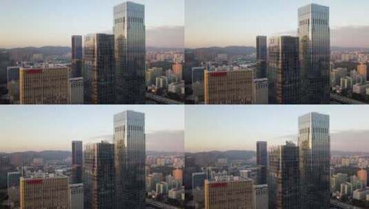 航拍深圳福田区高楼大厦26高清在线视频素材下载