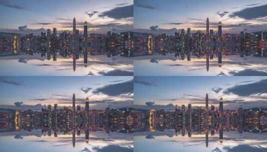 深圳城市盗梦空间镜像空镜视频高清在线视频素材下载