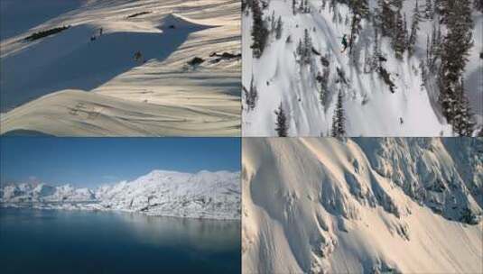 雪地滑雪视频素材高清在线视频素材下载