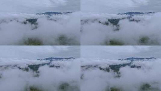 高清航拍雅西高速穿云自然风光公路高清在线视频素材下载