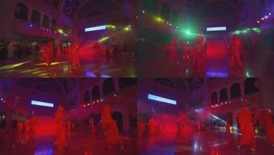 中国死海迪拜舞蹈表演高清在线视频素材下载