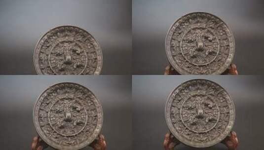 唐代海兽葡萄镜高清在线视频素材下载