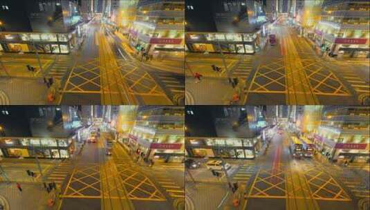 香港城市夜景车流延时高清在线视频素材下载