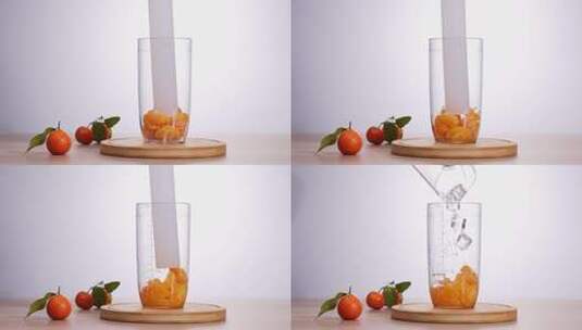 制作鲜榨果汁 橘子高清在线视频素材下载