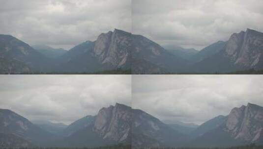 山脉上方形成的风暴云的时间推移高清在线视频素材下载