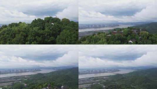 玉皇山和钱塘江高清在线视频素材下载