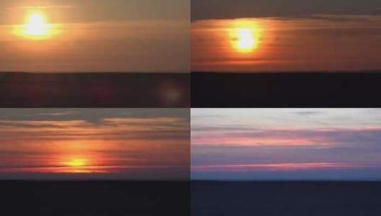 云层上的日落延时摄影高清在线视频素材下载