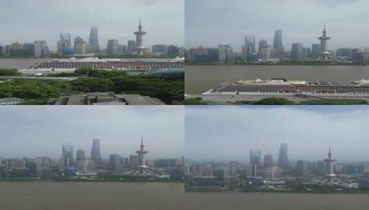 上海北外滩航拍竖屏高清在线视频素材下载