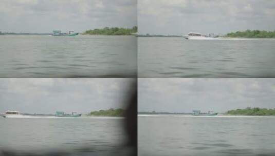 海面上行驶的游艇高清在线视频素材下载