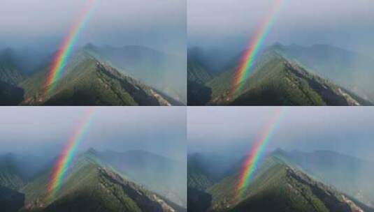 川西措卡湖雨后彩虹唯美风光高清在线视频素材下载