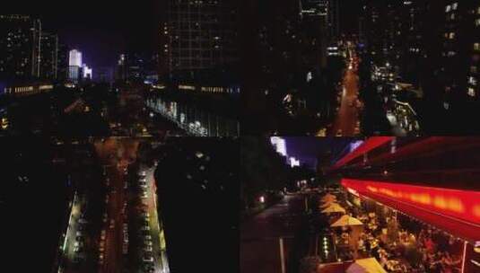 夜景 繁华 城市 灯光 风景 街道高清在线视频素材下载