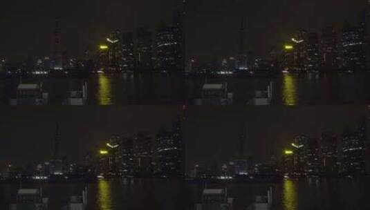 上海 外滩 空镜  城市  夜景   陆家嘴高清在线视频素材下载