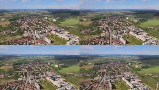 斯洛伐克托纳拉镇的鸟瞰图高清在线视频素材下载