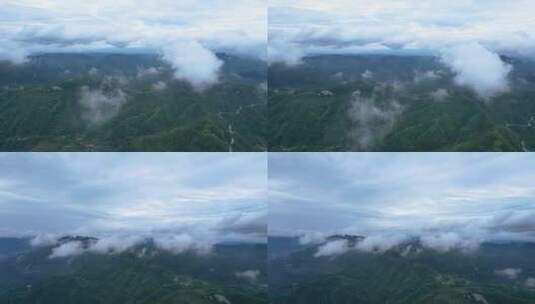 4K森林山峰山山水自然风光云海航拍视频高清在线视频素材下载