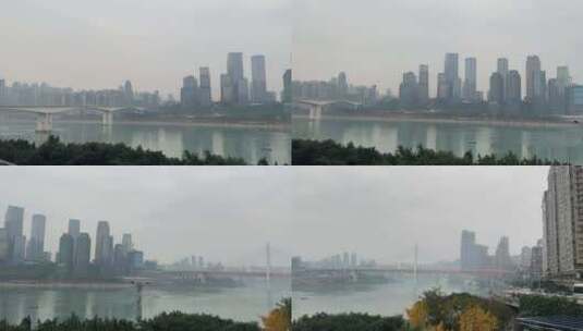 重庆嘉陵江大桥地标高清在线视频素材下载