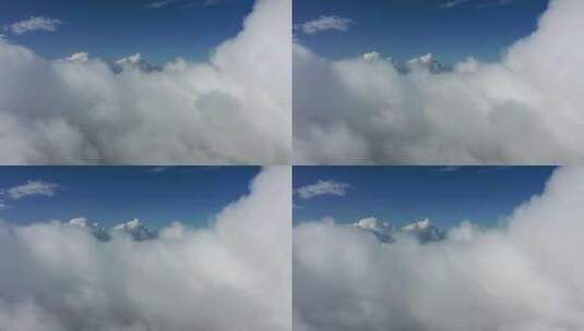 4K航拍穿云 云层之上高清在线视频素材下载