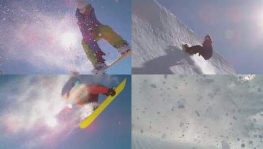 高难度滑雪高清在线视频素材下载
