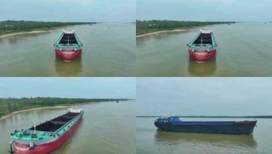 长江货船水运水上运输高清在线视频素材下载
