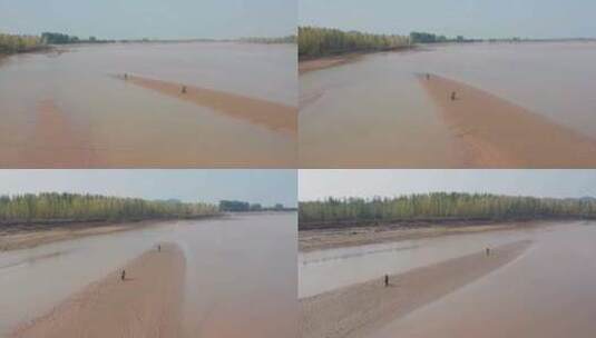 4k航拍山东济南黄河高清在线视频素材下载