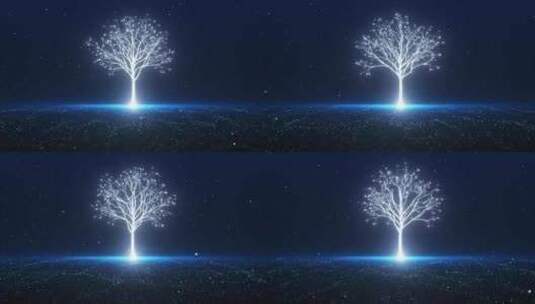 梦幻粒子树高清在线视频素材下载
