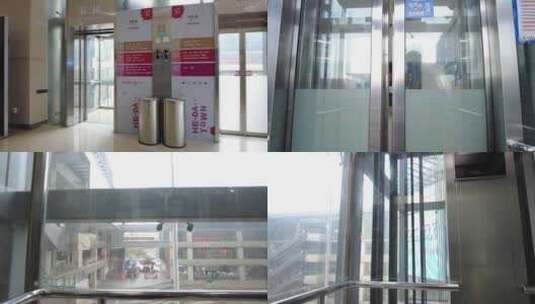 商场的电梯乘坐全过程高清在线视频素材下载