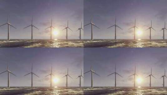 风力发电机组2高清在线视频素材下载