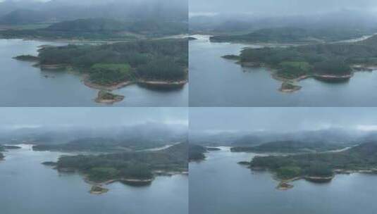 海南大广坝水库航拍高清在线视频素材下载