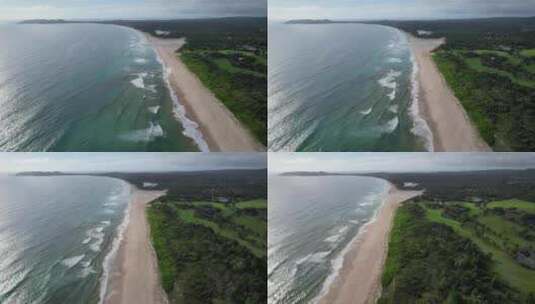 澳大利亚新南威尔士州拜伦湾贝隆吉尔海滩田高清在线视频素材下载