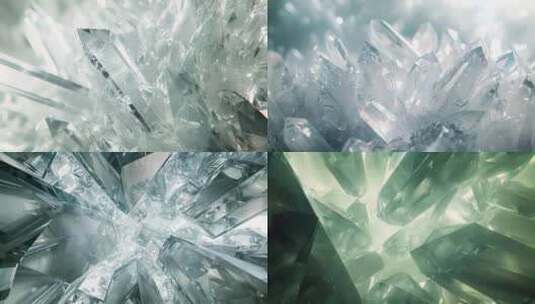 水晶钻石光影宝石匠心抽象镜头境界意向艺术高清在线视频素材下载